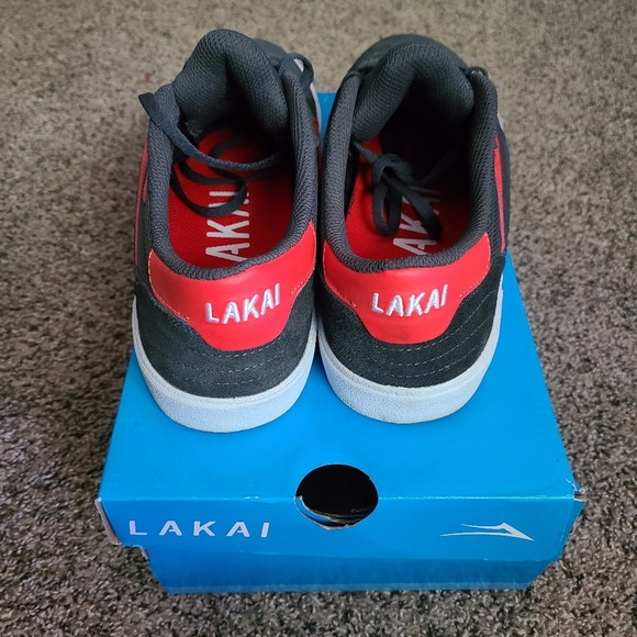 Lakai Cambridge Charcoal/Flame Skate Shoes - Picture 4 of 7